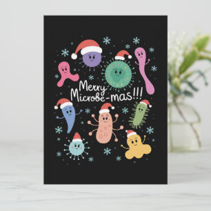 Weihnachtsmikrobiologie Wissenschaftslehrer Mikrob Feiertagskarte