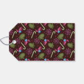 Weihnachtsmilben, Schneeflocken, Pfefferminzsticks Geschenkanhänger (Rückseite Horizontal)