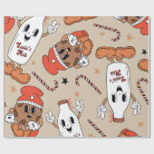 Weihnachtsmilch & Kekse Muster Geschenkpapier (Flach)