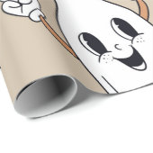 Weihnachtsmilch & Kekse Muster Geschenkpapier (Rolleneckpunkt)