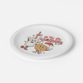 Weihnachtsmilch Pappteller (Schrägansicht)