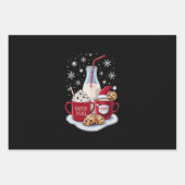 Weihnachtsmilch und Cookies Latte Family Xmas Geschenkpapier Set (Vorderseite)
