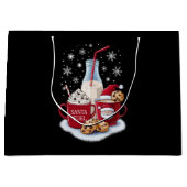 Weihnachtsmilch und Cookies Latte Family Xmas Große Geschenktüte (Vorderseite)
