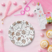 Weihnachtsmilch und Cookies Pappteller (Party)