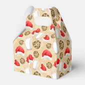 Weihnachtsmilch und Kekse Party gekachelt Muster Geschenkschachtel (Rückseite)