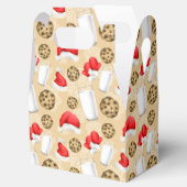 Weihnachtsmilch und Kekse Party gekachelt Muster Geschenkschachtel (Geöffnet)