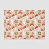 Weihnachtsmilch und Kekse Party gekachelt Muster Seidenpapier (Vorderseite)