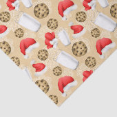 Weihnachtsmilch und Kekse Party gekachelt Muster Seidenpapier (Ausschnitt)