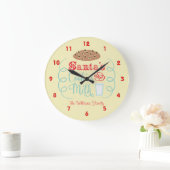 Weihnachtsmilch und Kekse Weihnachten Große Wanduhr (Zuhause)