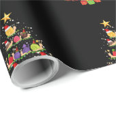 Weihnachtsmilch Weihnachten Bäume Lichter Funny Xm Geschenkpapier (Rolleneckpunkt)