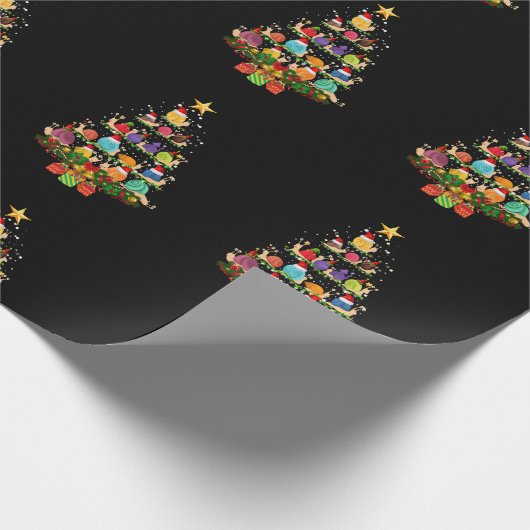 Weihnachtsmilch Weihnachten Bäume Lichter Funny Xm Geschenkpapier (Ecke)