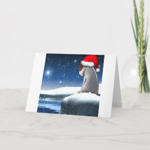 WeihnachtsMilo (der Bullterrier-Welpe) Feiertagskarte