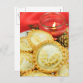 Weihnachtsminenkuchen Feiertagspostkarte (Vorne/Hinten)