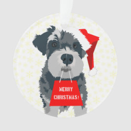 Weihnachtsmini Schnauzer Weihnachtsmannmütze Ornament
