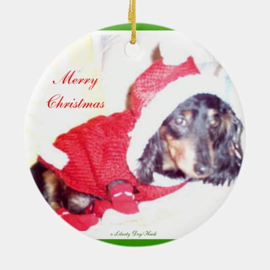 Weihnachtsminiatur Dashcund Ornamente - Elf (Hinten)