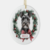 Weihnachtsminiatur Schnauzer Circle Ornament (Rechts)