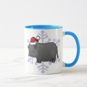 Weihnachtsminiatur-Schwein Tasse