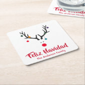 Weihnachtsminimalistische abstrakte Rentiere Navid Rechteckiger Pappuntersetzer (angewinkelt)