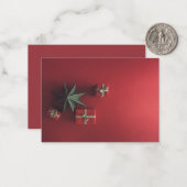 Weihnachtsminimalistische Papierkunst Flat Note Ca Mitteilungskarte (Vorderseite/Rückseite Beispiel)