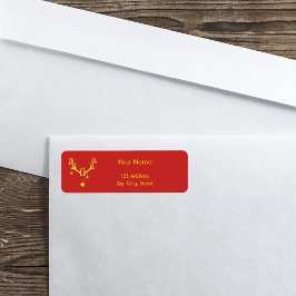 Weihnachtsminimalistisches Rentiergold Rot