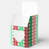 WeihnachtsminimalistStreifen-Rot-grünes Herz-Fenst Geschenkschachtel (Geöffnet)