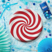 Weihnachtsminze Design Red White Holiday Farben Pappteller (Party)