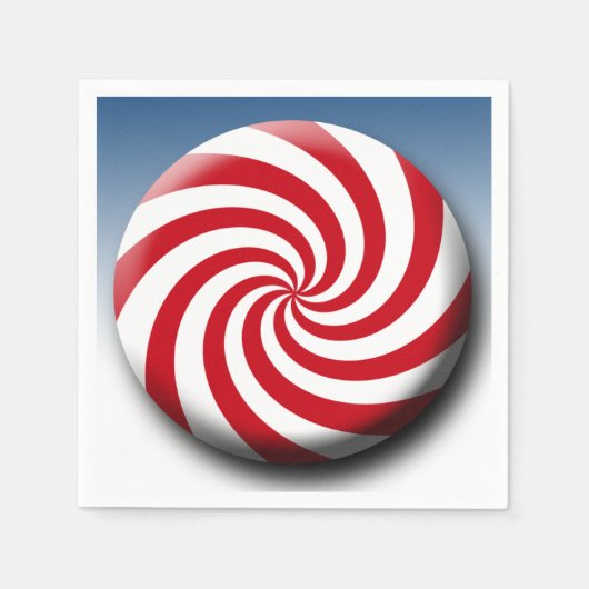 Weihnachtsminze Design Red White Holiday Farben Serviette (Vorderseite)