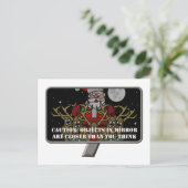 WeihnachtsMirror Feiertagspostkarte (Stehend Vorderseite)