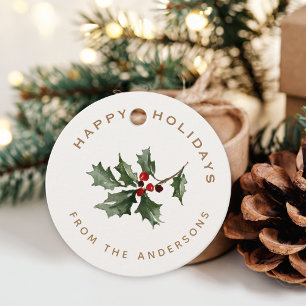 Weihnachtsmistel Familienname Geschenk Geschenkanhänger