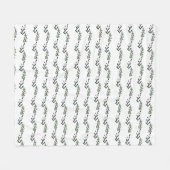 Weihnachtsmistel-Muster - Grüne Stechpalmenbeere Fleecedecke (Vorderseite (Horizontal))