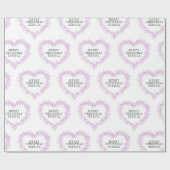 Weihnachtsmistel zeichnend Herz lila Geschenkpapier (Flach)