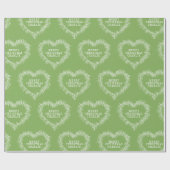 Weihnachtsmistel zeichnend Herzgrün Geschenkpapier (Flach)