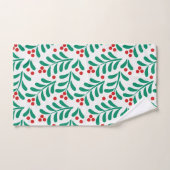 Weihnachtsmistelbeeren Muster Handtuch Badhandtuch Set (Handtuch)