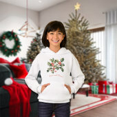 Weihnachtsmistletoe Custom Message Girls Hoodie
