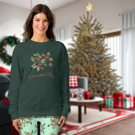 Weihnachtsmistletoe Custom Message Women Sweatshirt