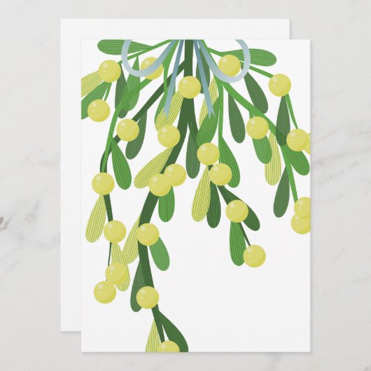 Weihnachtsmistletoe Feiertagskarte (Vorne/Hinten)