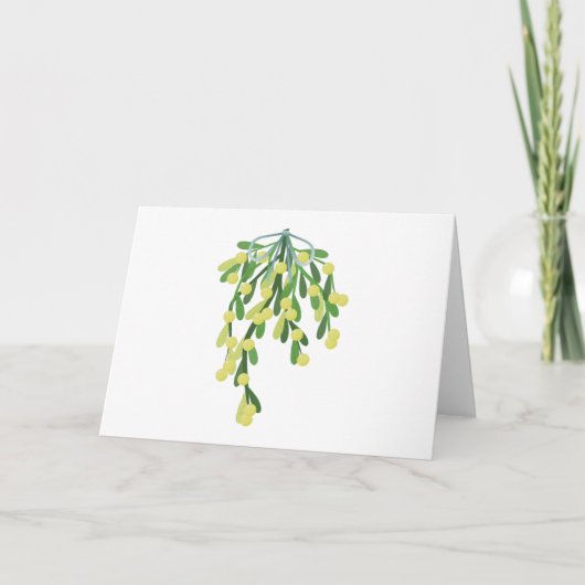 Weihnachtsmistletoe Feiertagskarte (Vorderseite)