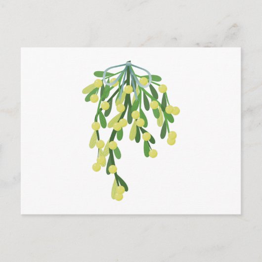 Weihnachtsmistletoe Feiertagspostkarte (Vorderseite)