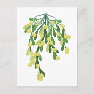 Weihnachtsmistletoe Feiertagspostkarte