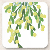 Weihnachtsmistletoe Getränkeuntersetzer (Vorderseite)