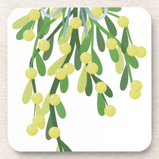 Weihnachtsmistletoe Getränkeuntersetzer (Vorderseite)