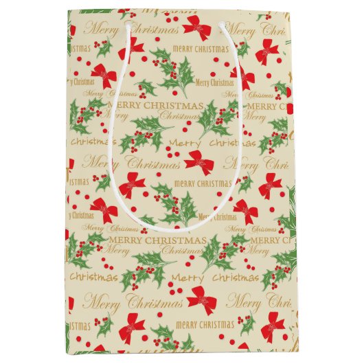 Weihnachtsmistletoe" Mittlere Geschenktüte (Vorderseite)