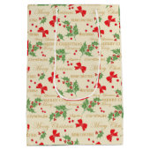 Weihnachtsmistletoe" Mittlere Geschenktüte (Rückseite)