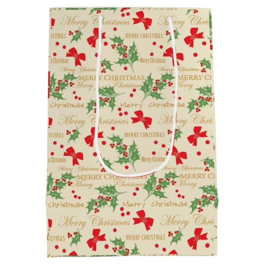 Weihnachtsmistletoe" Mittlere Geschenktüte (Rückseite)