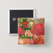 Weihnachtsmistleton und Baubles Button (Vorne & Hinten)