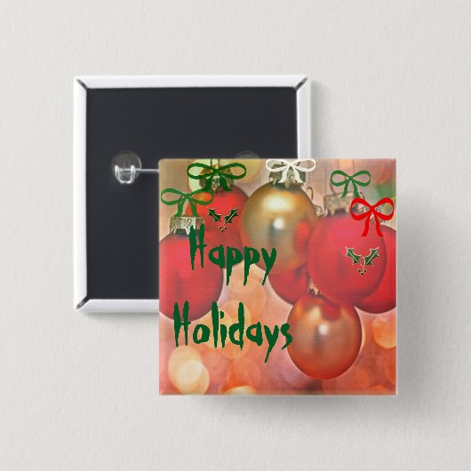 Weihnachtsmistleton und Baubles Button (Vorne & Hinten)