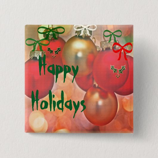 Weihnachtsmistleton und Baubles Button (Vorderseite)