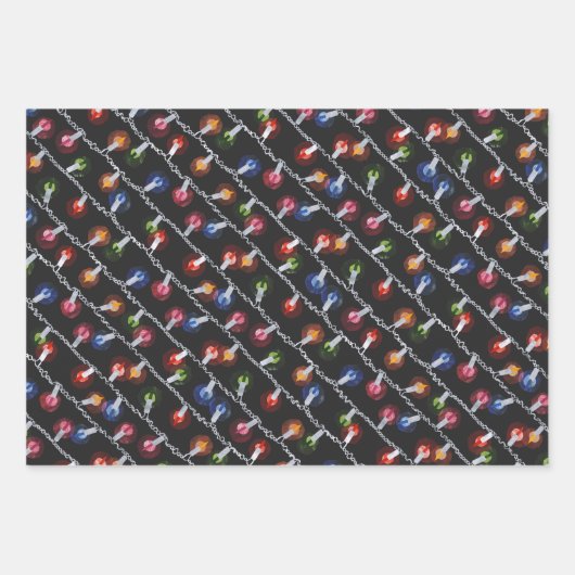 Weihnachtsmix - Weihnachtsbeleuchtung Geschenkpapier Set (Vorderseite)