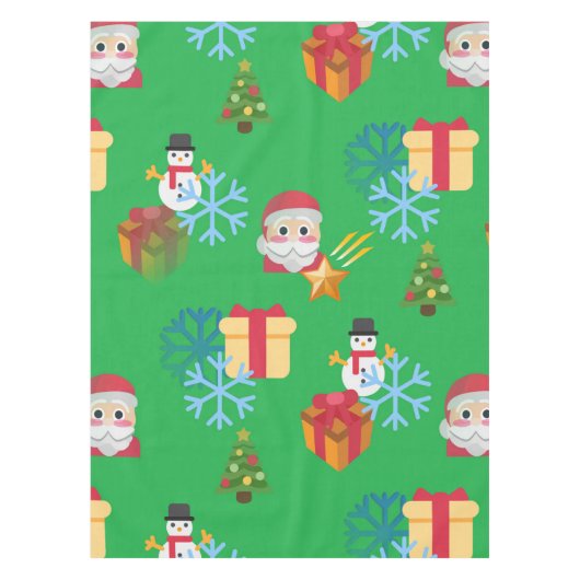 Weihnachtsmöbel Emoji Tischdecke (Vorderseite)