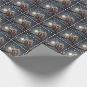 Weihnachtsmöbel mit Vollmond Geschenkpapier (Ecke)